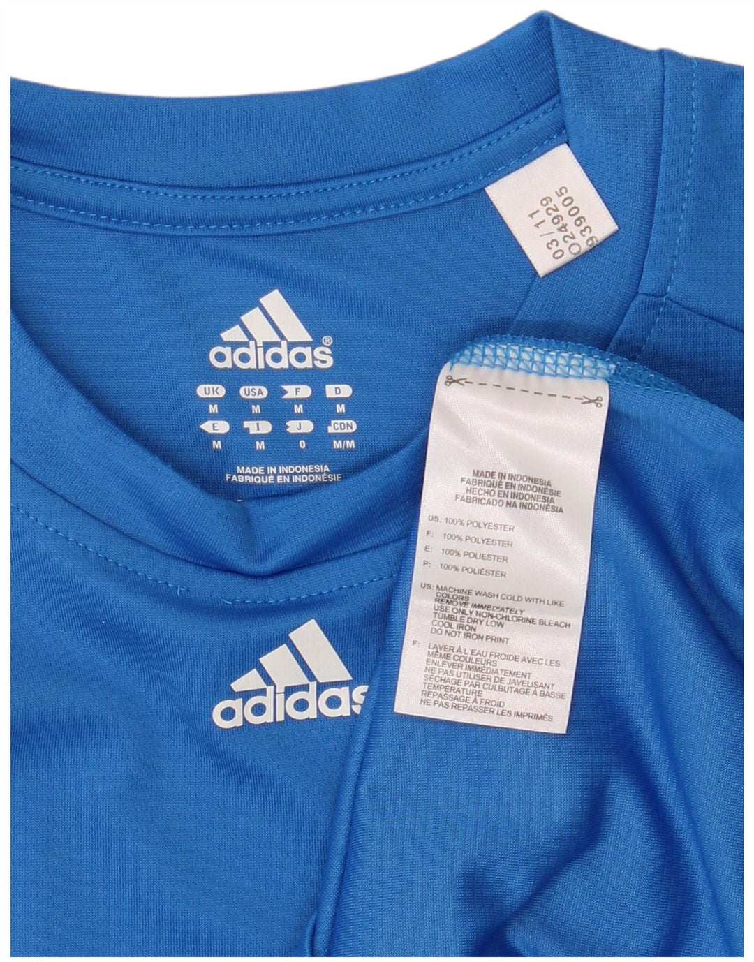 Camiseta masculina ADIDAS Top Azul Médio Poliéster