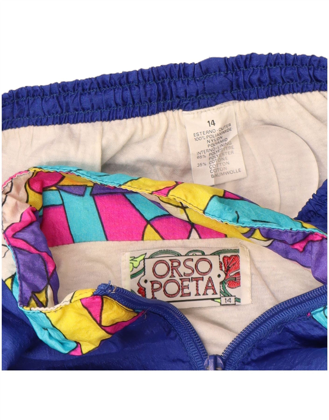 ORSO POETA Meninos Fato de Treino Completo 13-14 Anos Azul Colourblock Poliamida