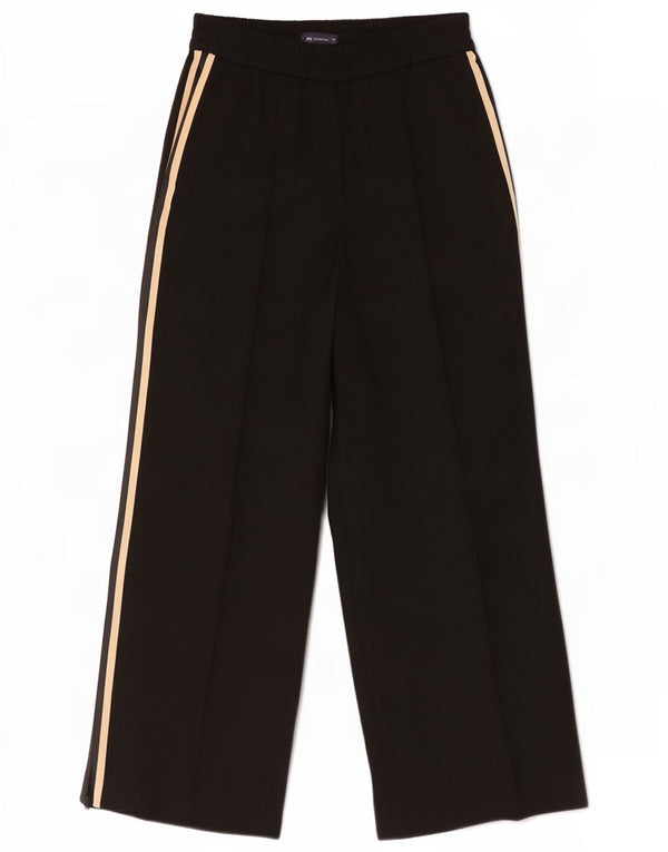 Calça de treino feminina Marks & Spencer Reino Unido 10 pequena preta de poliéster