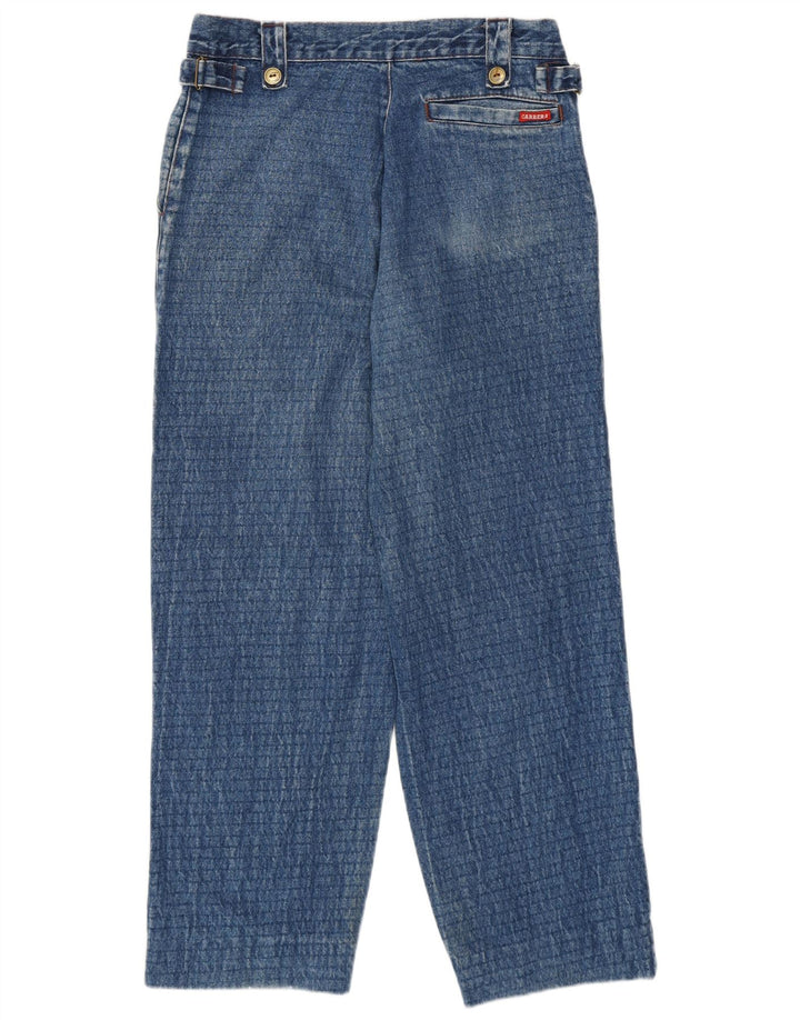 Calça jeans feminina Carrera cintura alta solta W32 L27 algodão azul