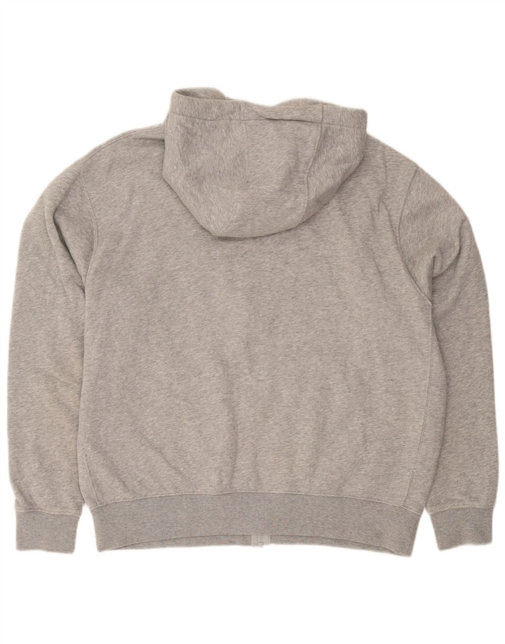 Suéter masculino Nike com capuz e zíper grande algodão manchado cinza