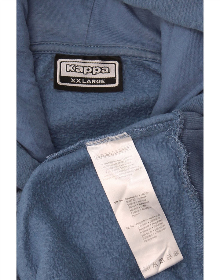 KAPPA moletom com capuz masculino gráfico 2XL algodão azul