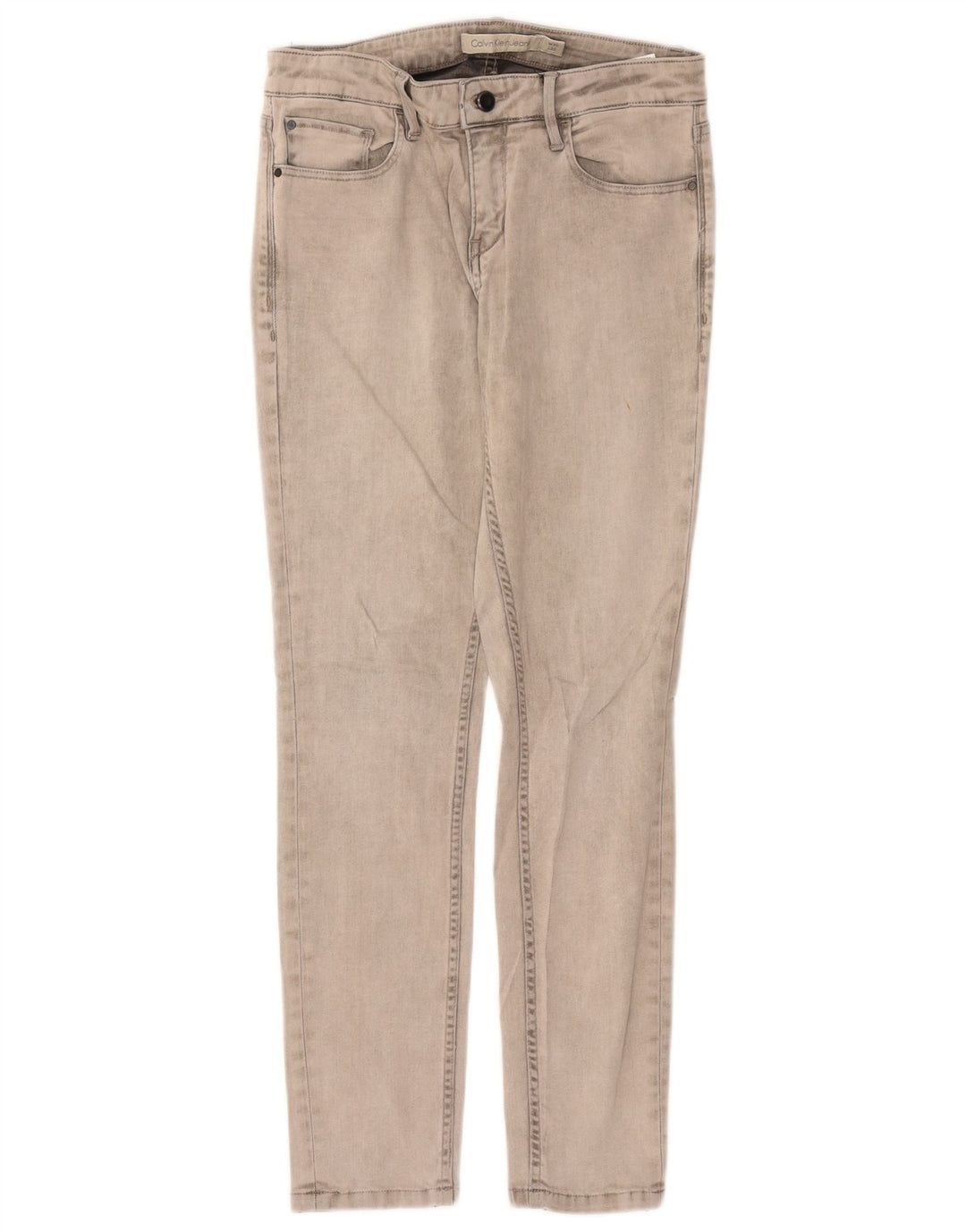 Calça jeans feminina CALVIN KLEIN W30 L30 cinza algodão