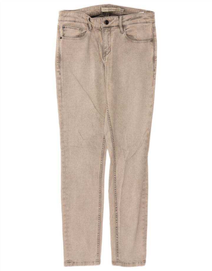 Calça jeans feminina CALVIN KLEIN W30 L30 cinza algodão