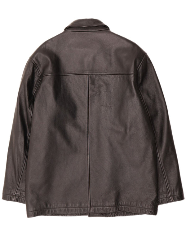 Jaqueta de couro masculina VINTAGE UK 40 grande couro preto