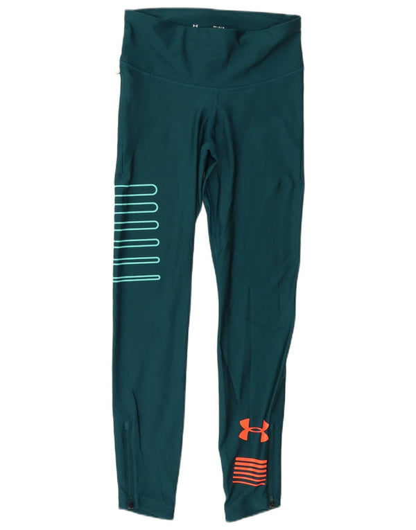 Under Armour Womens Graphic Leggings UK 12 Médio Turquesa Poliéster