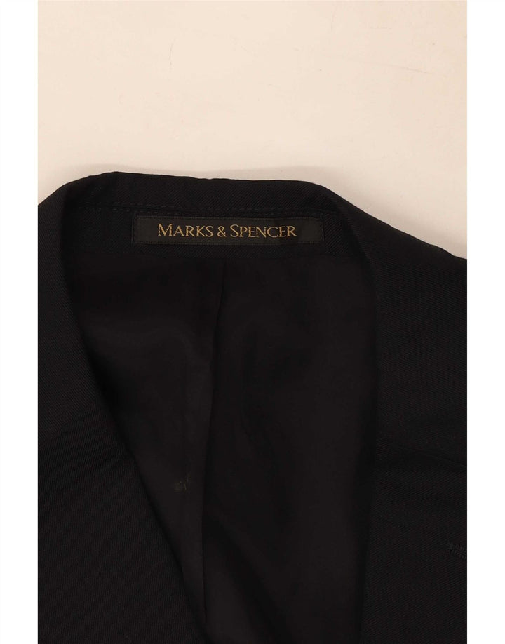 Jaqueta Blazer Marks & Spencer Masculina St. Michael 3 Botões Reino Unido 44 XL Azul Marinho