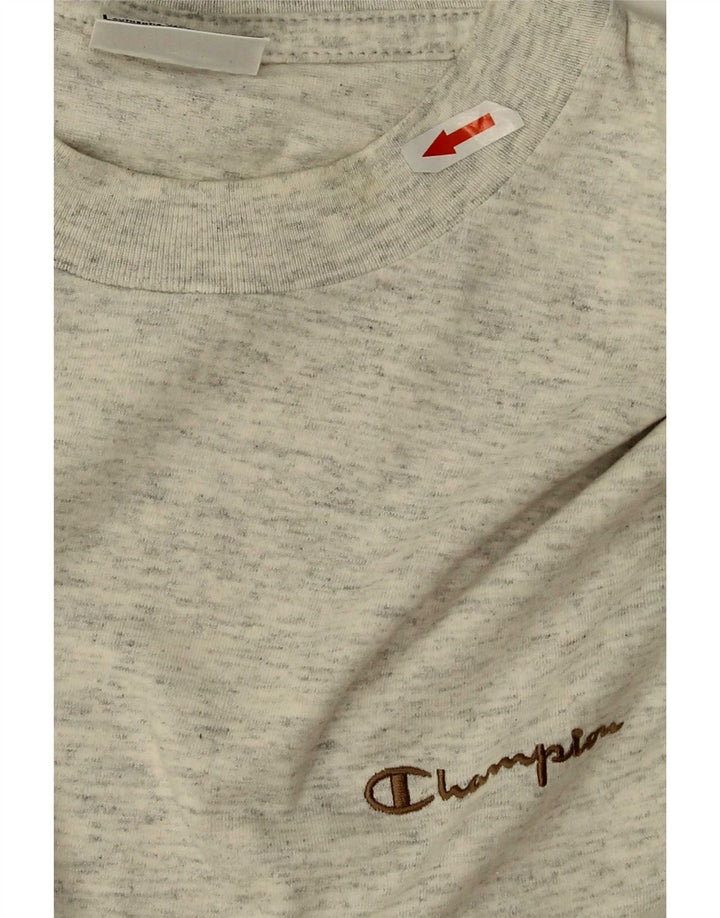 Camiseta masculina Champion grande cinza manchada