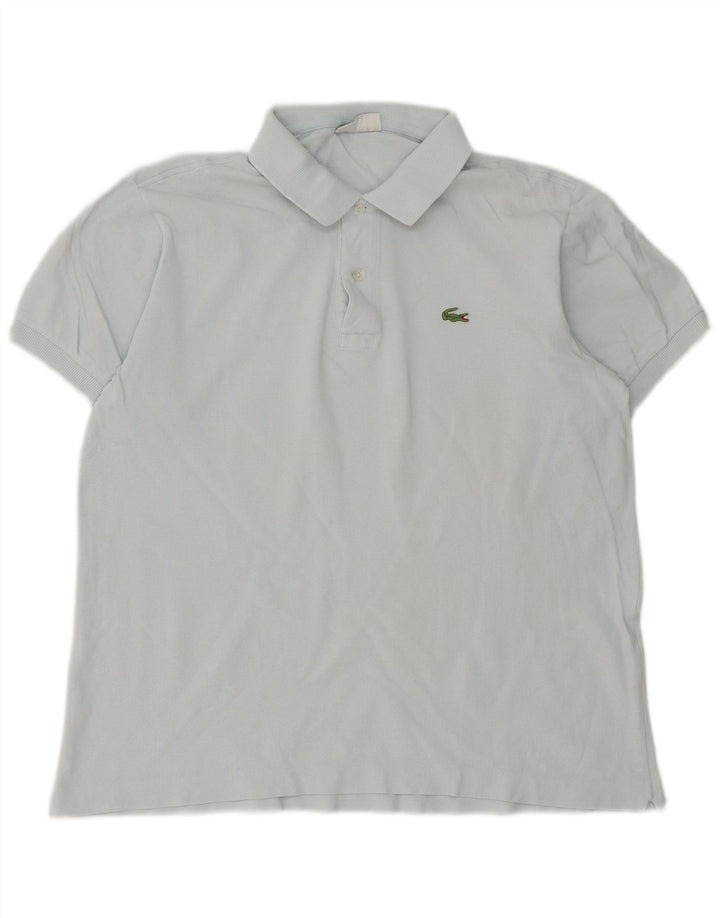Camisa polo masculina Lacoste tamanho 5 grande algodão azul