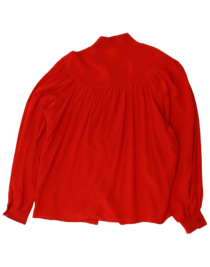 Blusa feminina vintage UK 16 grande vermelha