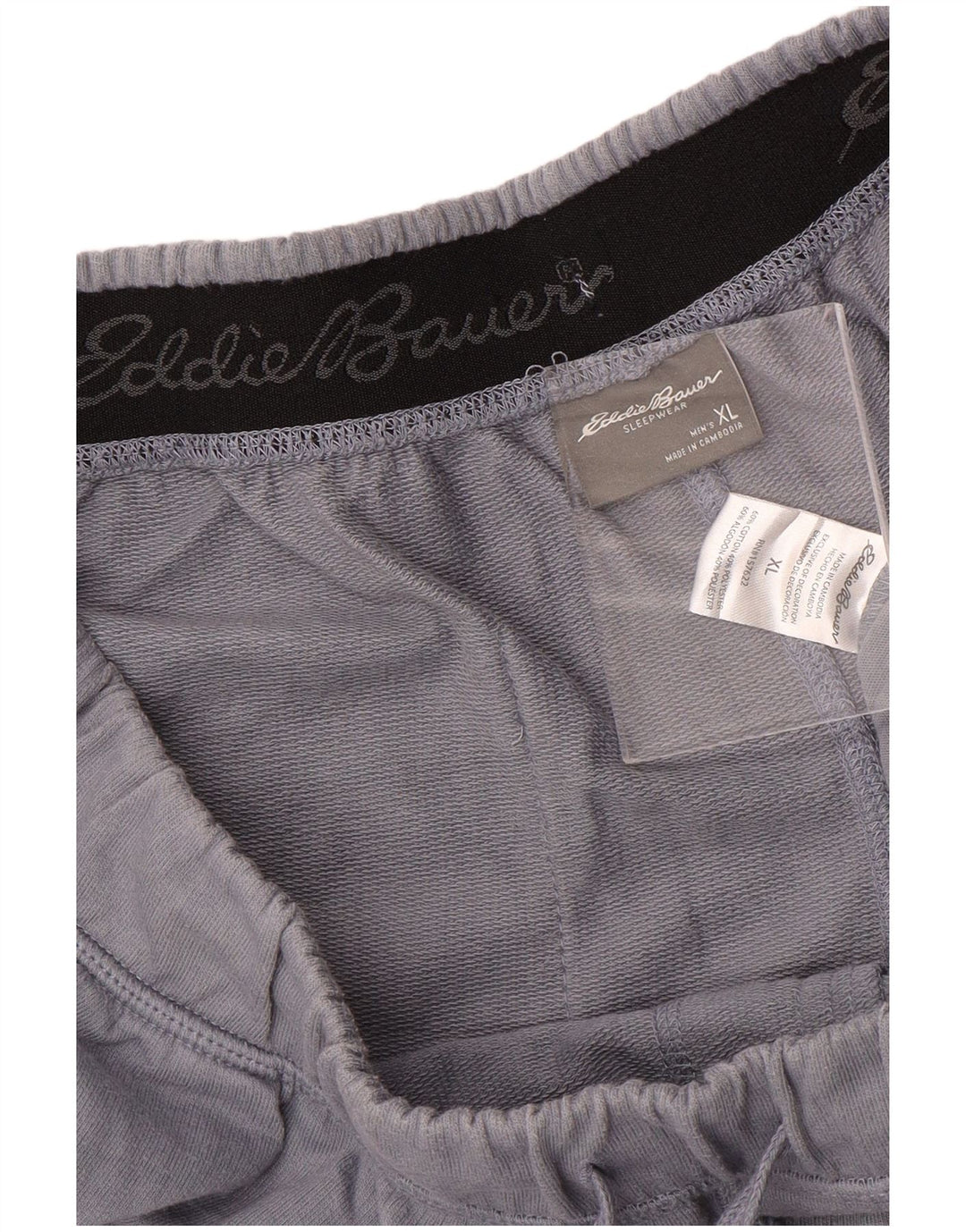 Eddie Bauer Mens Sport Shorts XL Algodão Cinza