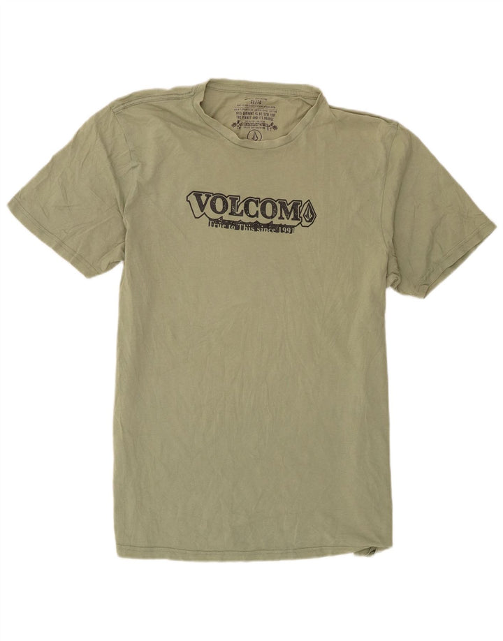 Camiseta gráfica masculina Volcom Top XL algodão verde