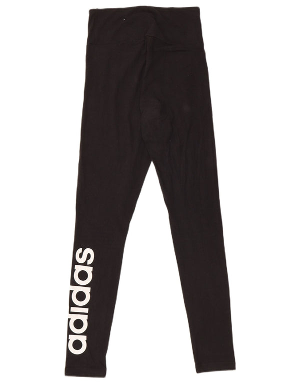 Leggings Adidas Femininas UK 4/6 XS Algodão Preto