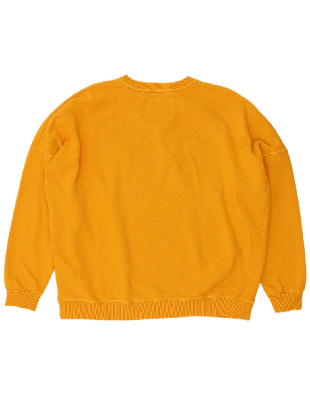 Superdry feminino gráfico oversized moletom jumper UK 12 médio amarelo