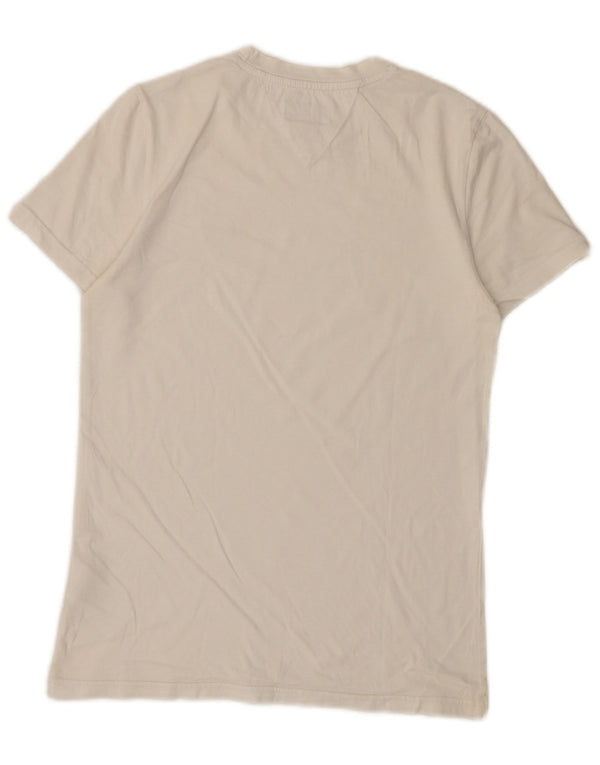Camiseta masculina Tommy Hilfiger top pequeno algodão branco