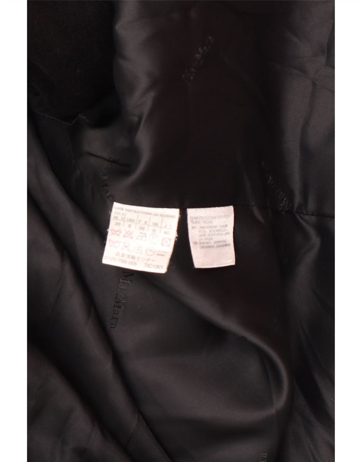 Sobretudo feminino MAX MARA Reino Unido 8 pequeno clássico de lã preta