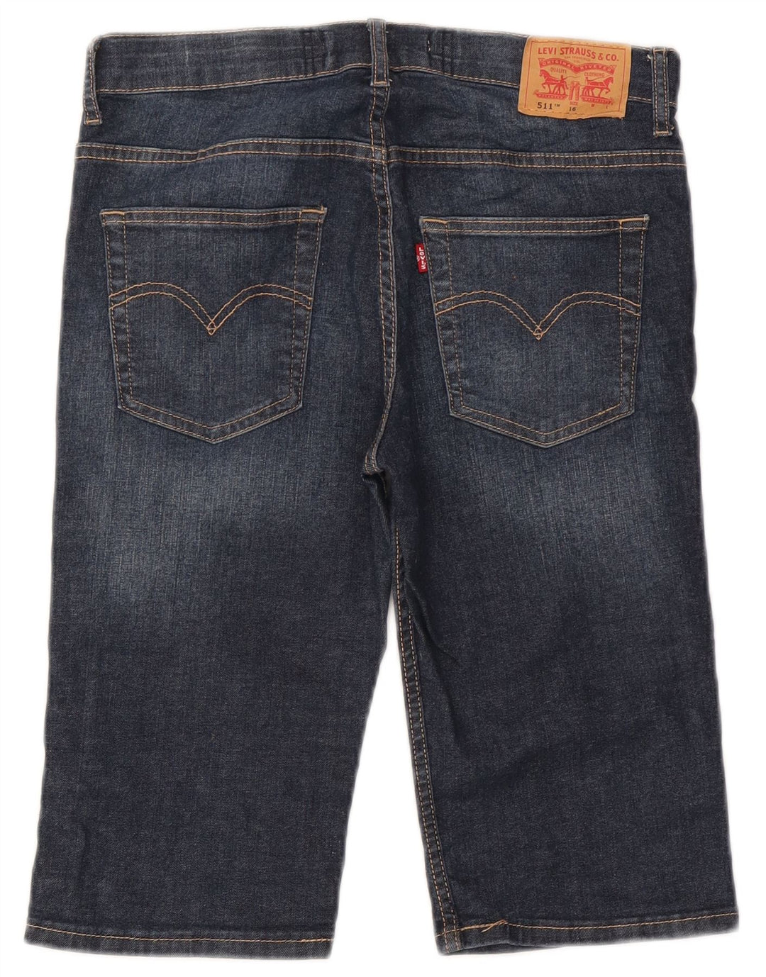 Shorts jeans Levi's Boys 511 Slim 15-16 anos W30 azul algodão