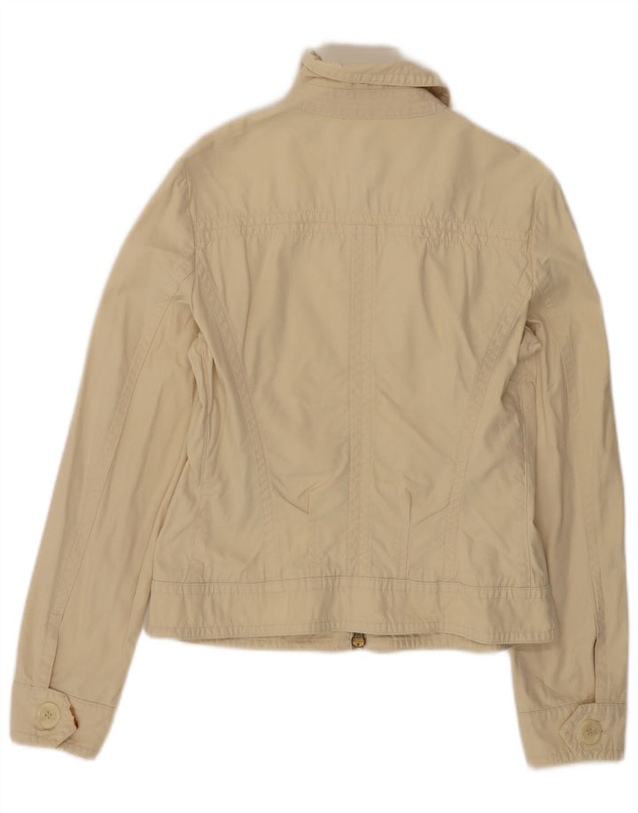 Jaqueta bomber feminina Burberry UK 14 algodão bege médio