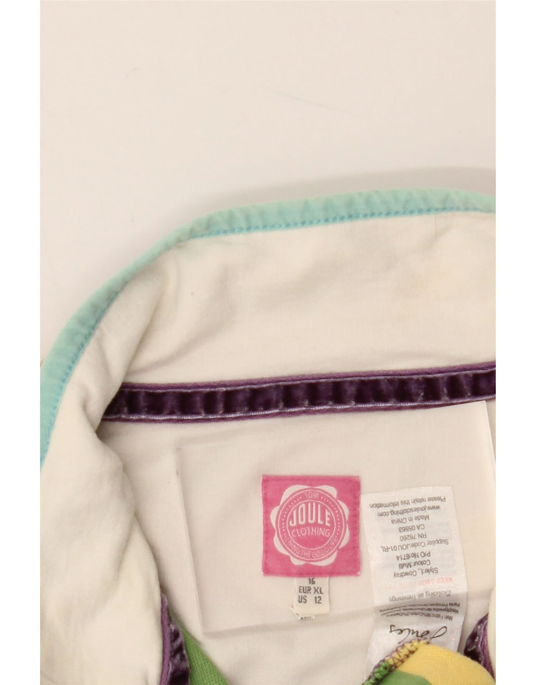 JOULES moletom feminino jumper UK 16 grande listrado multicolorido