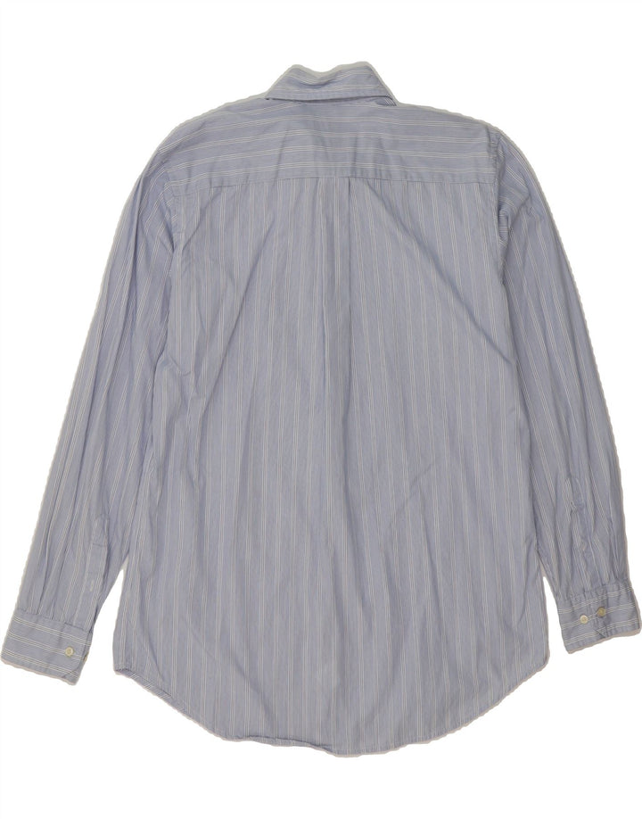 DACK'S Mens Classic Fit Custom Fit Shirt Medium Blue Striped Cotton Vintage Dack's and Second-Hand Dack's from Messina Hembry 