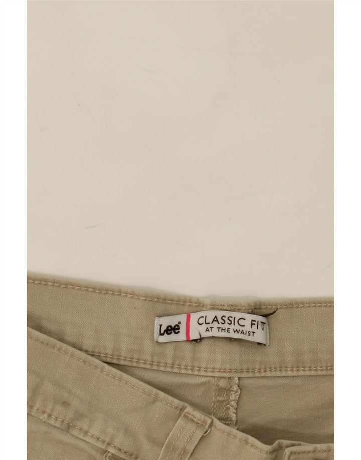 LEE Womens Classic Fit Casual Shorts US 10 Large W32  Beige Cotton Vintage Lee and Second-Hand Lee from Messina Hembry 