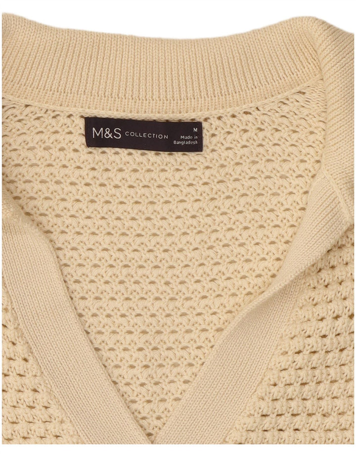 Suéter feminino Marks & Spencer de manga curta com gola polo Reino Unido 14 Médio B