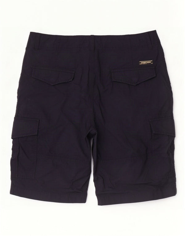 Superdry Mens Cargo Shorts W32 Médio Algodão Azul Marinho