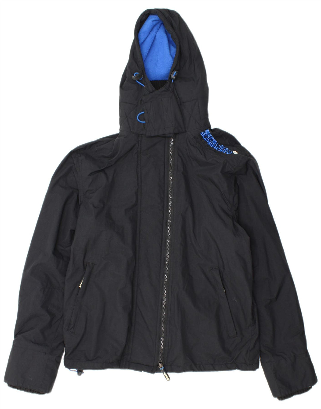 Jaqueta corta-vento feminina SUPERDRY gráfico Reino Unido 14 médio preto