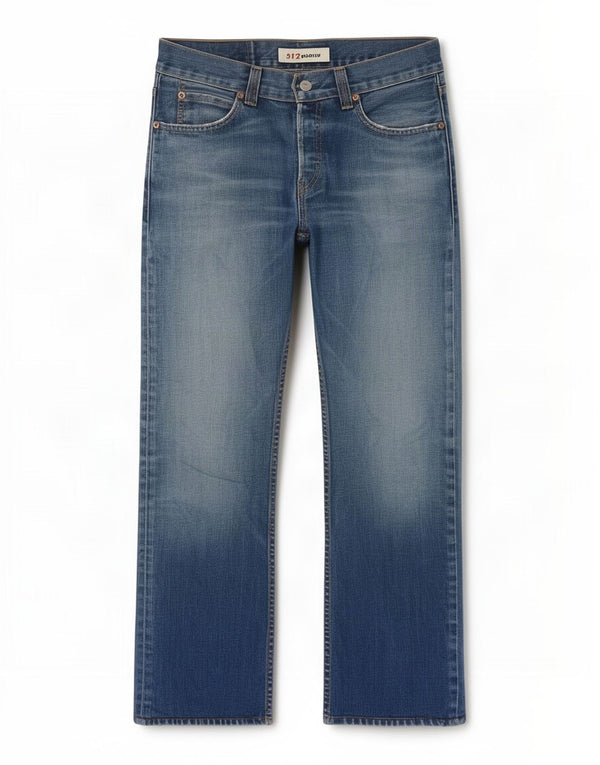 Levi's Mens 512 Bootcut Jeans W31 L28 Blue Cotton