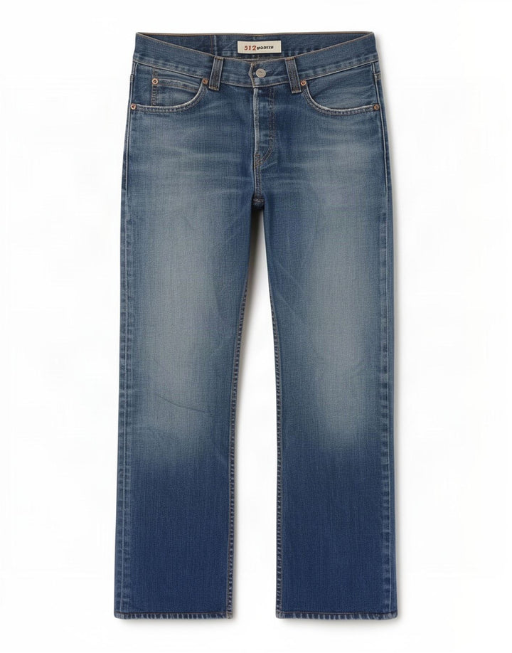 Calça jeans masculina Levi's 512 Bootcut W31 L28 azul algodão
