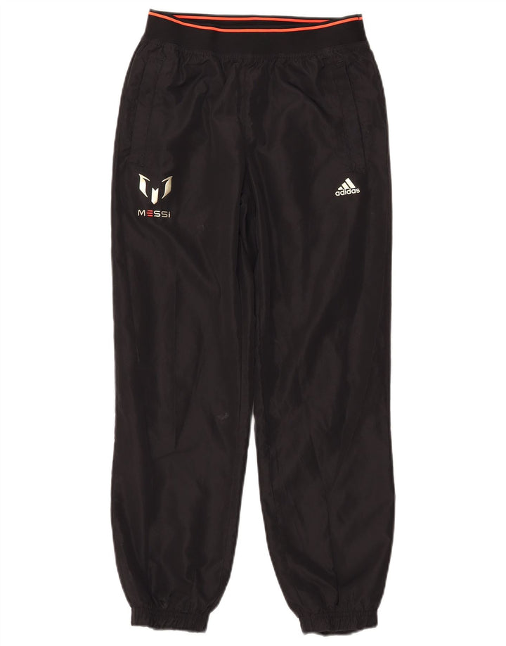 ADIDAS Meninos MESSI Calças de treino Joggers 11-12 Anos Poliéster Preto