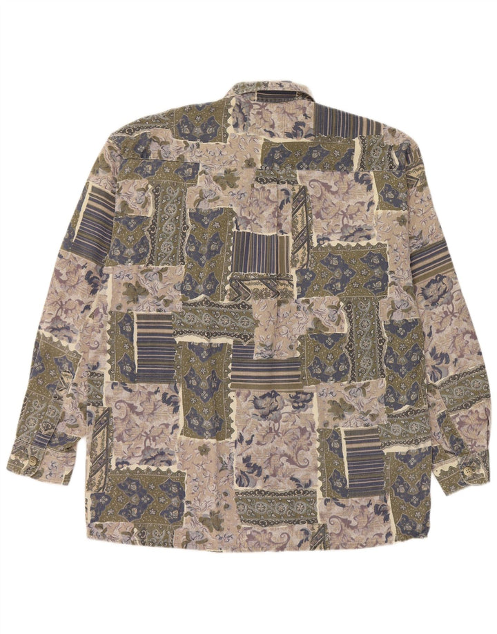 Camisa masculina Hatico grande patchwork multicolorido