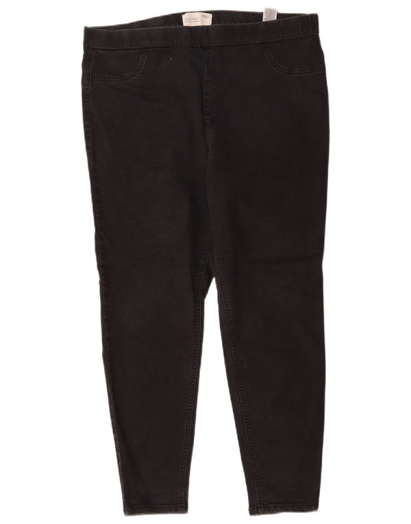 Marks & Spencer Calça Jeans Feminina Crop Jegging Reino Unido 16 Grande W32 L25 Algodão Preto