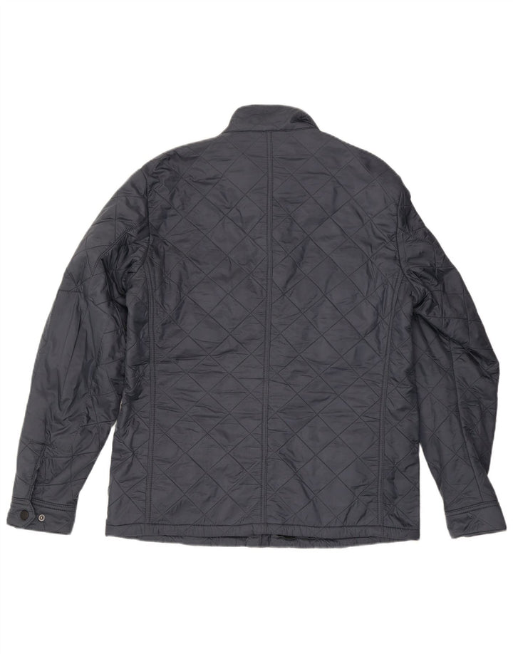 Jaqueta masculina acolchoada BARBOUR UK 40 grande poliamida azul marinho