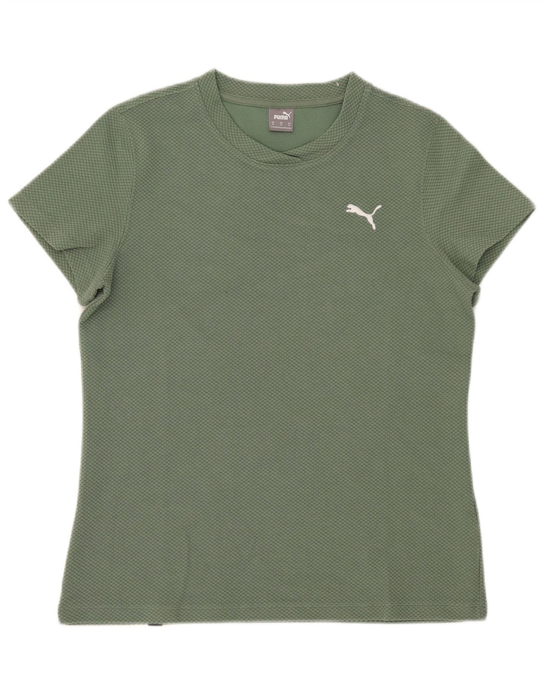 Camiseta feminina Puma Top UK 12 algodão verde médio