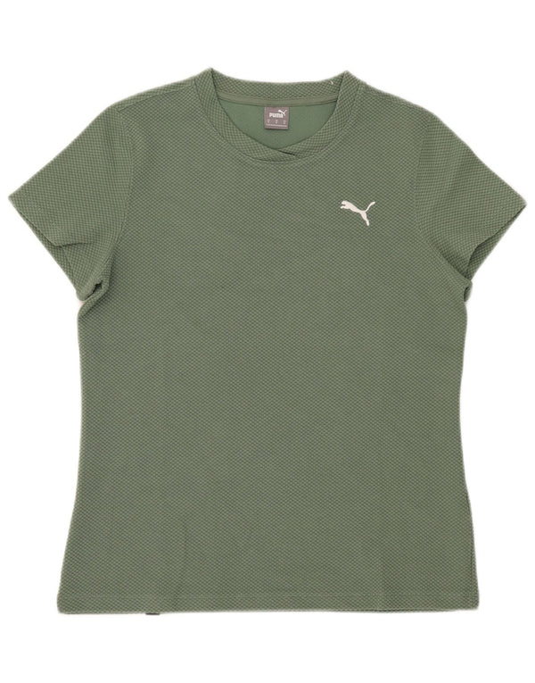 Camiseta feminina Puma Top UK 12 algodão verde médio