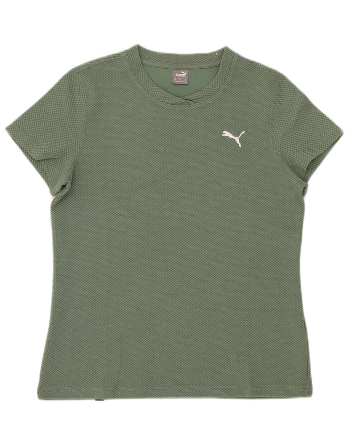 Camiseta feminina Puma Top UK 12 algodão verde médio