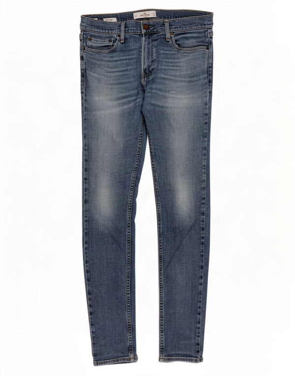 Hollister Mens Super Skinny Jeans W32 L34 Azul Algodão