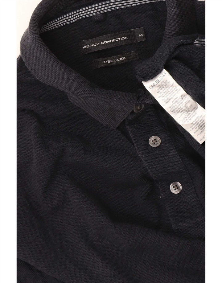 Camisa polo masculina regular French Connection de algodão azul marinho médio