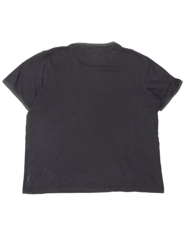 Camiseta masculina TED BAKER Top 2XL algodão azul marinho