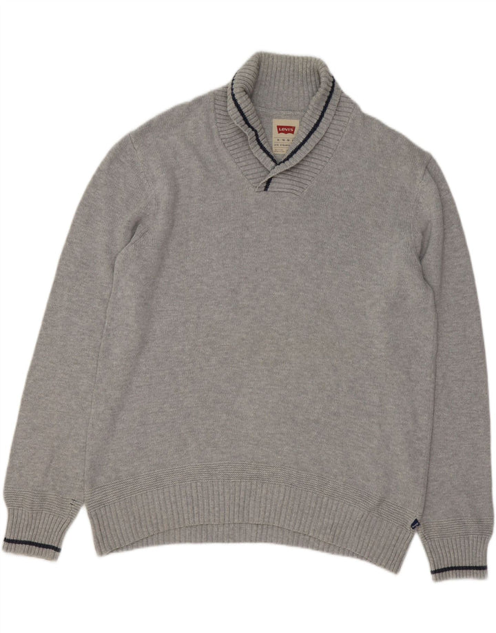 Suéter masculino LEVI'S com gola xale XL cinza