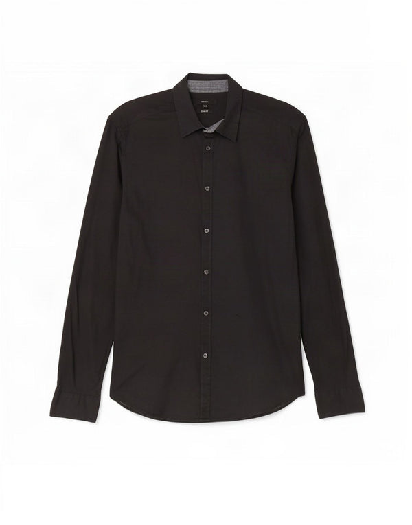 Camisa masculina Diesel Slim Fit XL algodão preto