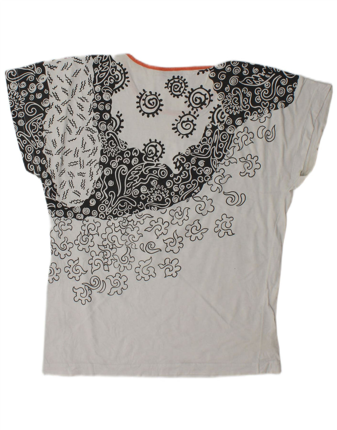 Camiseta feminina Fila Top IT 44 médio branco paisley