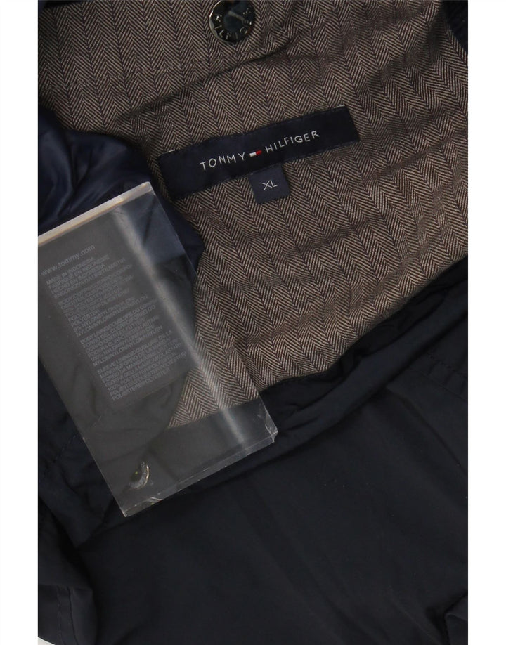 Jaqueta utilitária masculina TOMMY HILFIGER UK 42 XL azul marinho poliéster