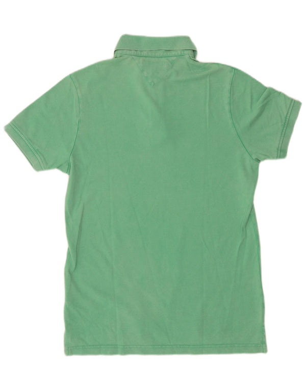 Camisa polo masculina Tommy Hilfiger Slim Fit algodão verde médio