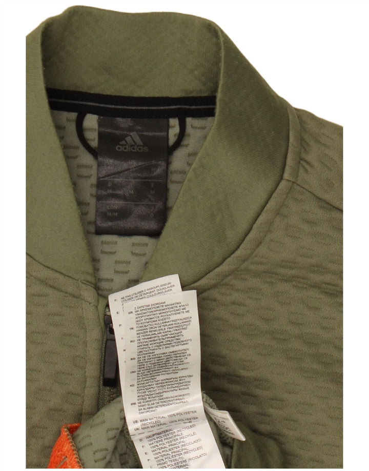 Adidas Mens Graphic Tracksuit Top Jacket Médio Cáqui Poliéster