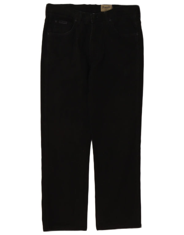 Wrangler Mens Arizona Stretch Calça Casual Reta W35 L34 Algodão Preto