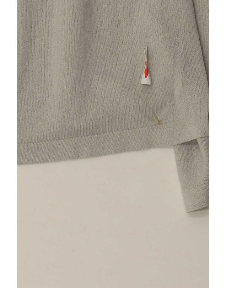 Suéter cardigã feminino Zara Longline oversized Reino Unido 14 Viscose cinza médio