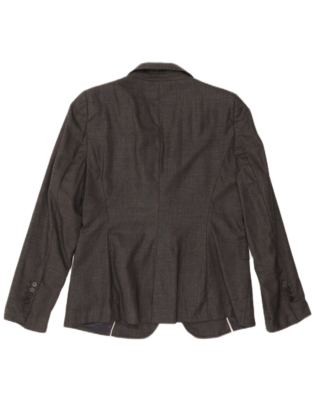 Jaqueta blazer feminina Zara com 1 botão EUA 8 lã cinza médio