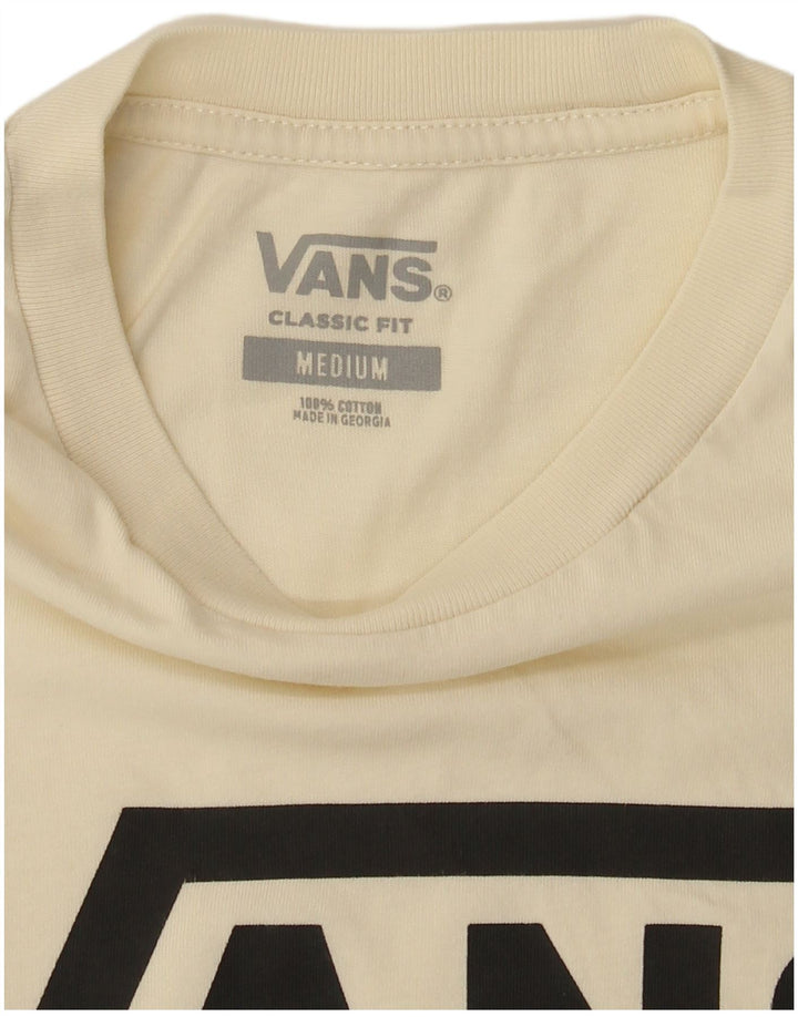 Camiseta masculina Vans Classic Fit Graphic Top Médio Off White Algodão